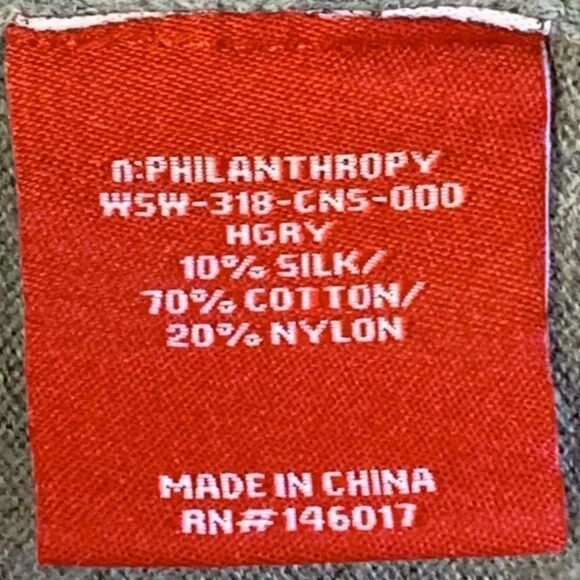 Philanthropy $198 Grey Hawke Short Sleeve Lace Up Shoulder Sweater Dress - Picture 7 of 11